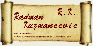 Radman Kuzmančević vizit kartica